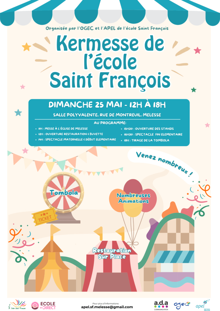 Affiche kermesse saint françois 2025