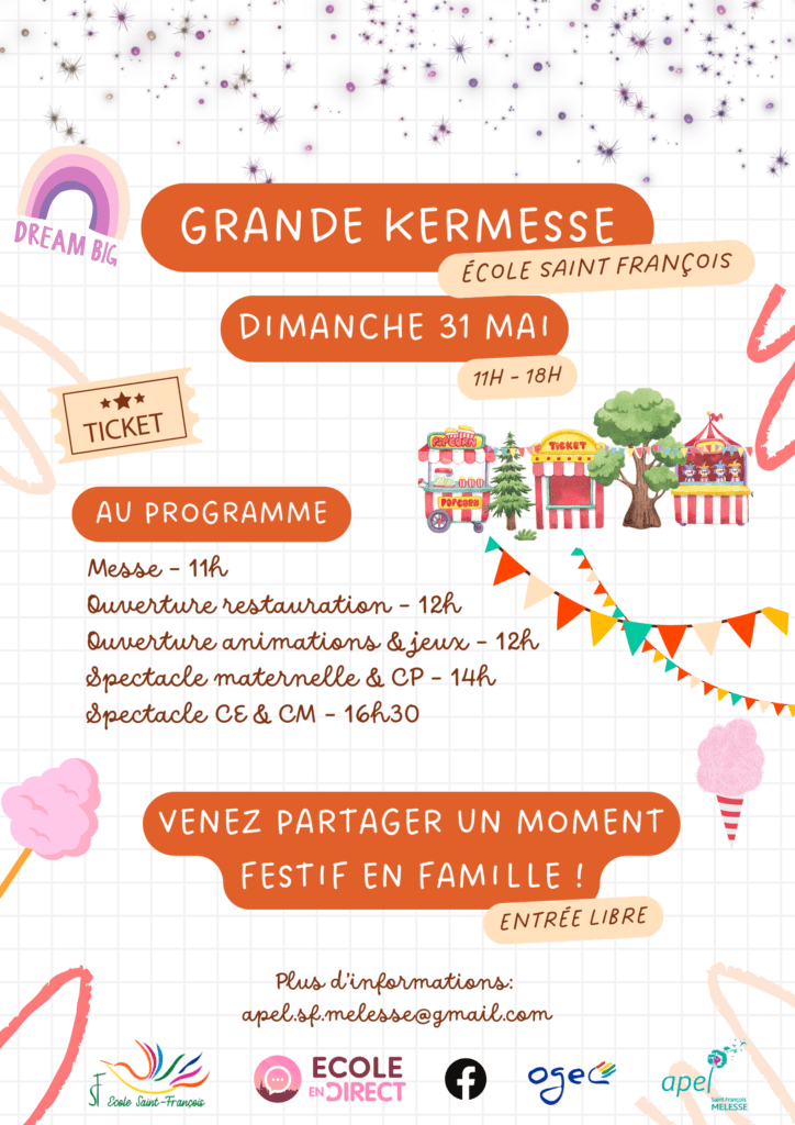 Affiche Kermesse École Illustration Coloré(2)